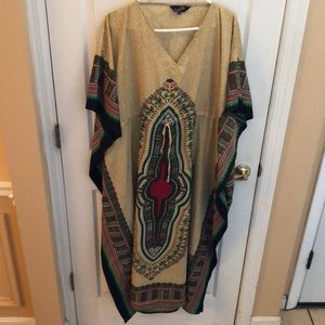 Riviera Sun Aztec Swim Cover Up Caftan Sz XL